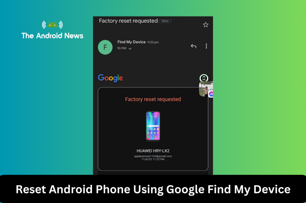 Reset Android Phone Using Google Find My Device