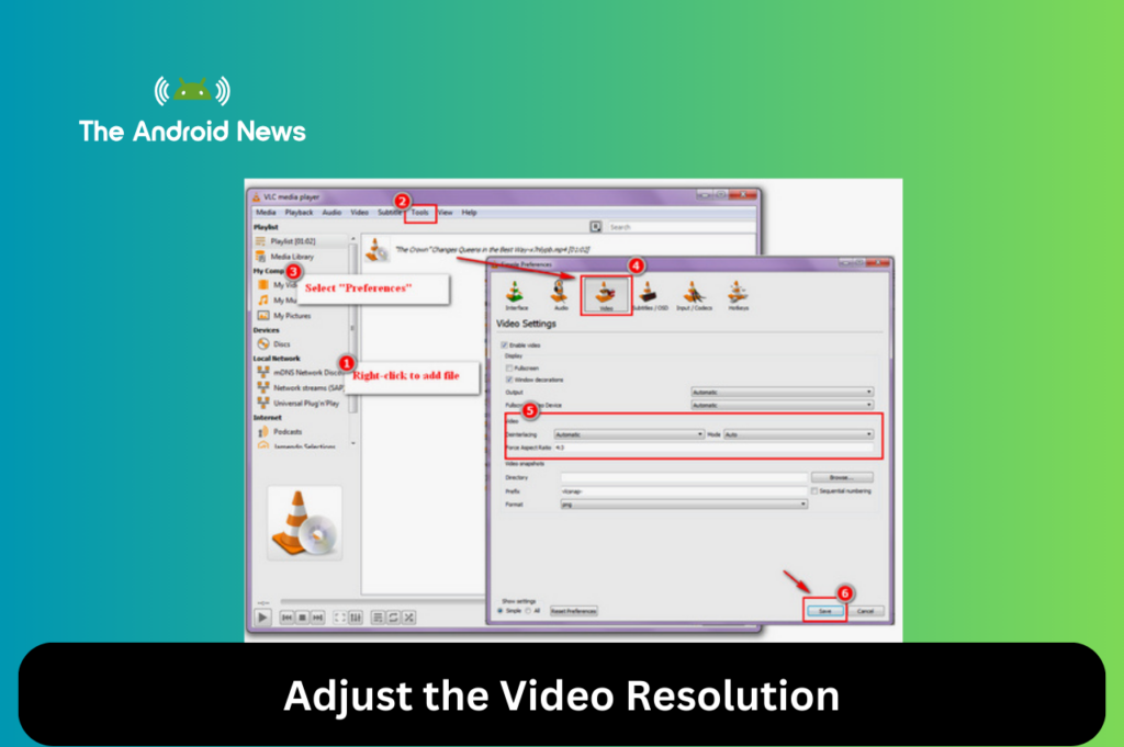 Adjust the Video Resolution