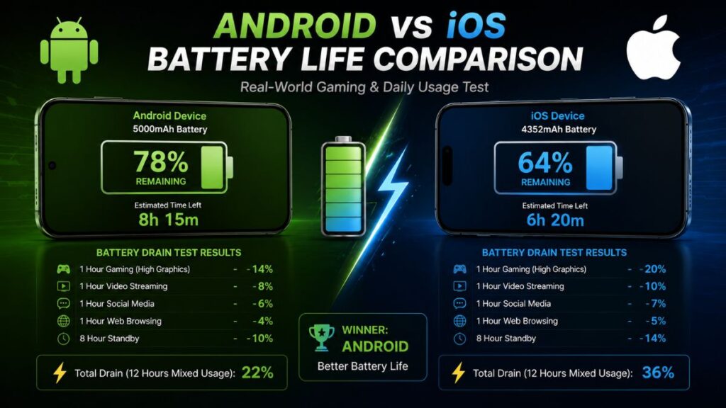 Android vs iOS Battery Life Comparison