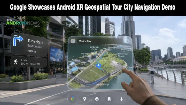 Google Showcases Android XR Geospatial Tour City Navigation Demo news banner for TheAndroidNews.com.