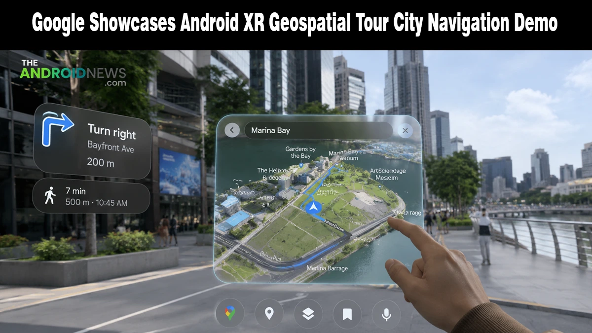 Google Showcases Android XR Geospatial Tour City Navigation Demo news banner for TheAndroidNews.com.