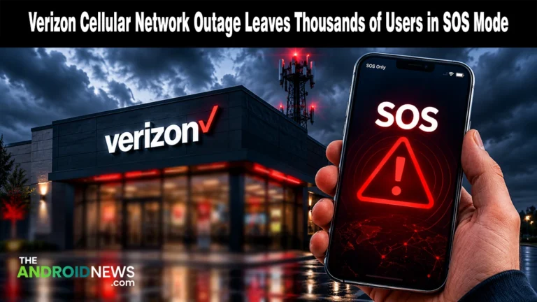 Verizon Cellular Network Outage Leaves Thousands of Users in SOS Mode featured banner for TheAndroidNews.com.