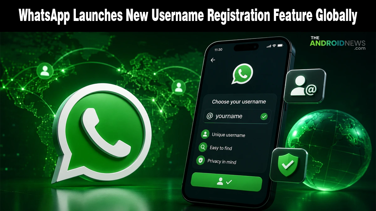 WhatsApp Launches New Username Registration Feature Globally news banner for TheAndroidNews.com.