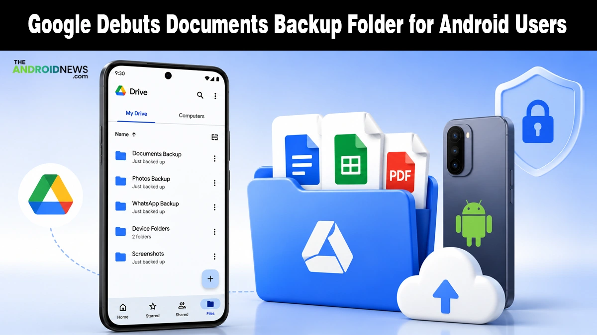 Google Debuts Documents Backup Folder for Android Users article banner for The Android News.