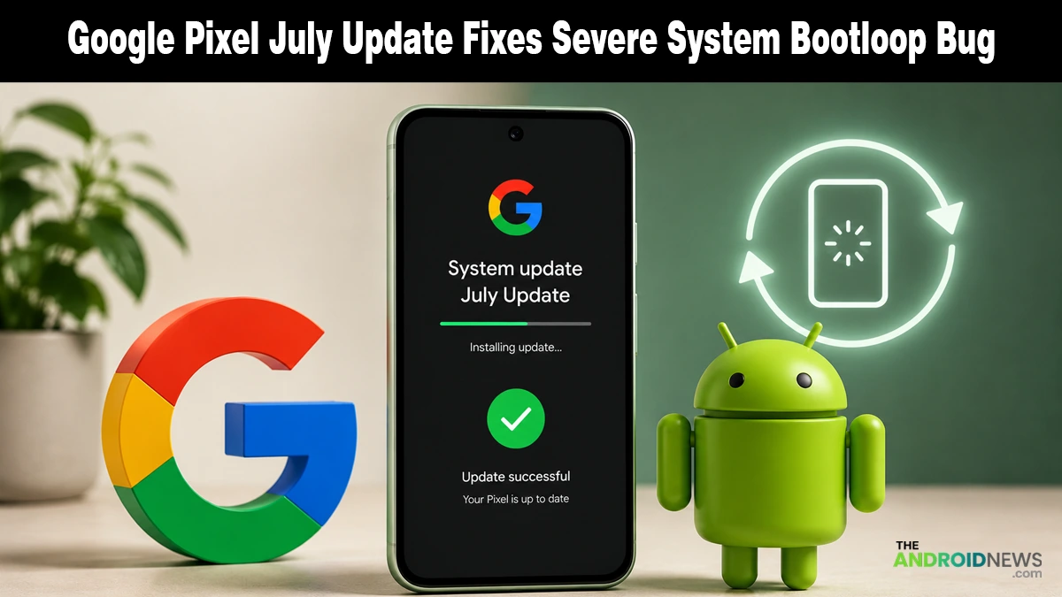 Google Pixel July Update Fixes Severe System Bootloop Bug news banner for The Android News.