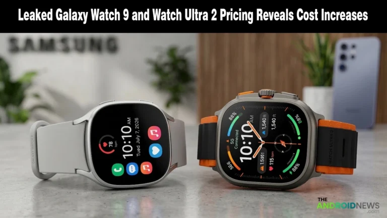 Leaked Galaxy Watch 9 and Watch Ultra 2 Pricing Reveals Cost Increases news banner for The Android News.