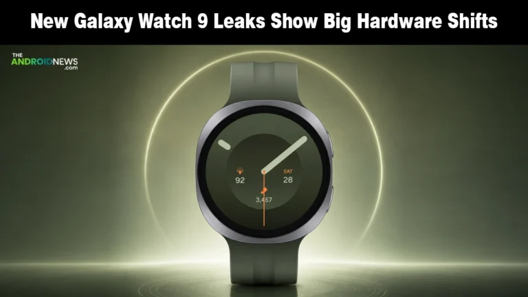Samsung Galaxy Watch 9 leaks hardware design news banner for The Android News.