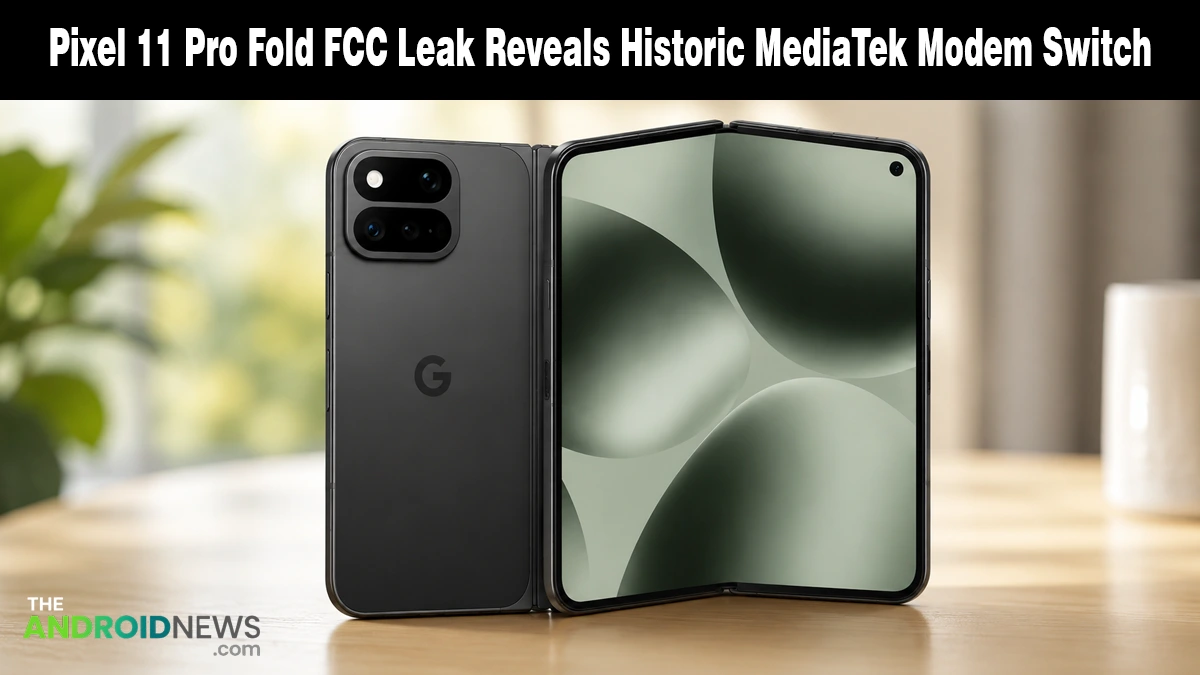 Pixel 11 Pro Fold FCC Leak Reveals Historic MediaTek Modem Switch article banner for The Android News.