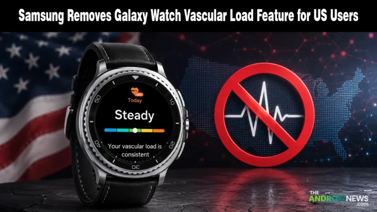 Samsung Removes Galaxy Watch Vascular Load Feature for US Users news banner for The Android News.