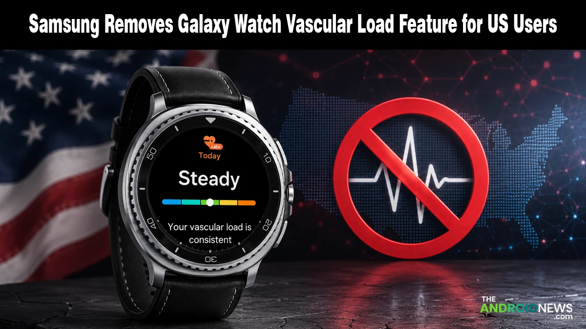 Samsung Removes Galaxy Watch Vascular Load Feature for US Users news banner for The Android News.
